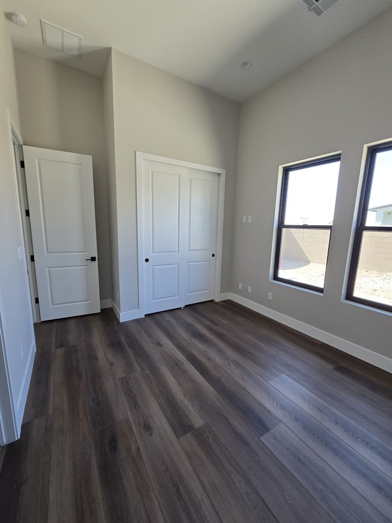Freshly cleaned room with a shiny floor